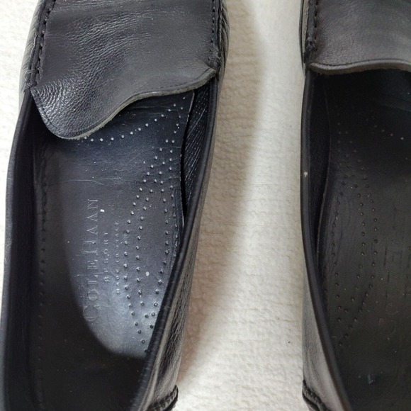 Cole Haan Shoes Flats Size 7 Casual Slip On Loafer Black Leather - Picture 8 of 16